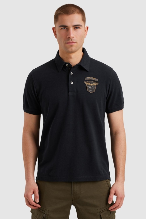PME legend short sleeve polo fine pique badge